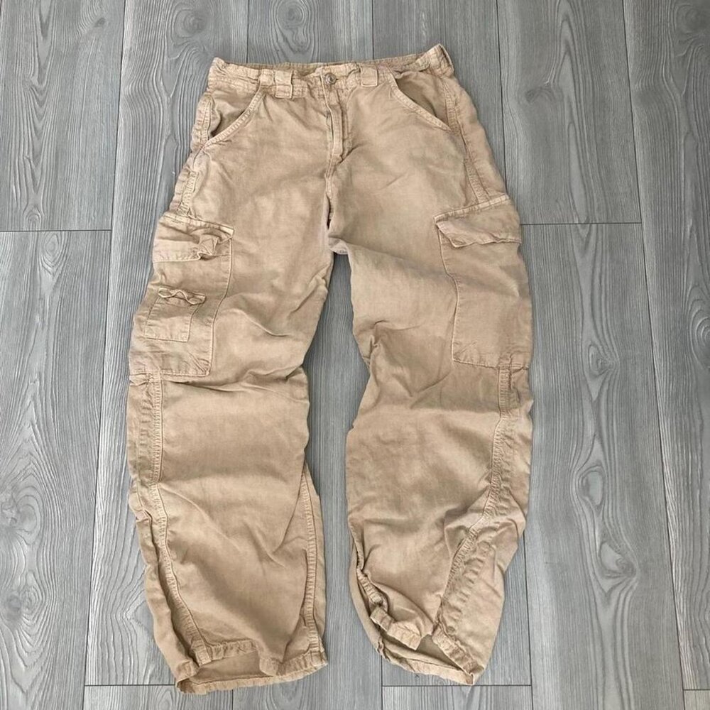 Zara Men's Tan and Cream Trousers